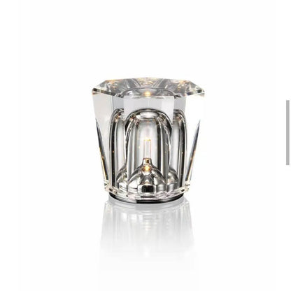 Lámpara de mesa LED recargable DecorBites™ Crystal Diamond | Luz nocturna de cristal con forma de diamante