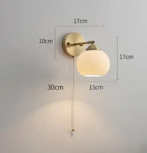 DecorBites™ Ceramic Wall Lamp with Knob Switch - Home Lighting