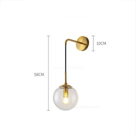 Lámpara de pared LED de bola de cristal Decorbites™ para decoración del hogar nórdico moderno vintage