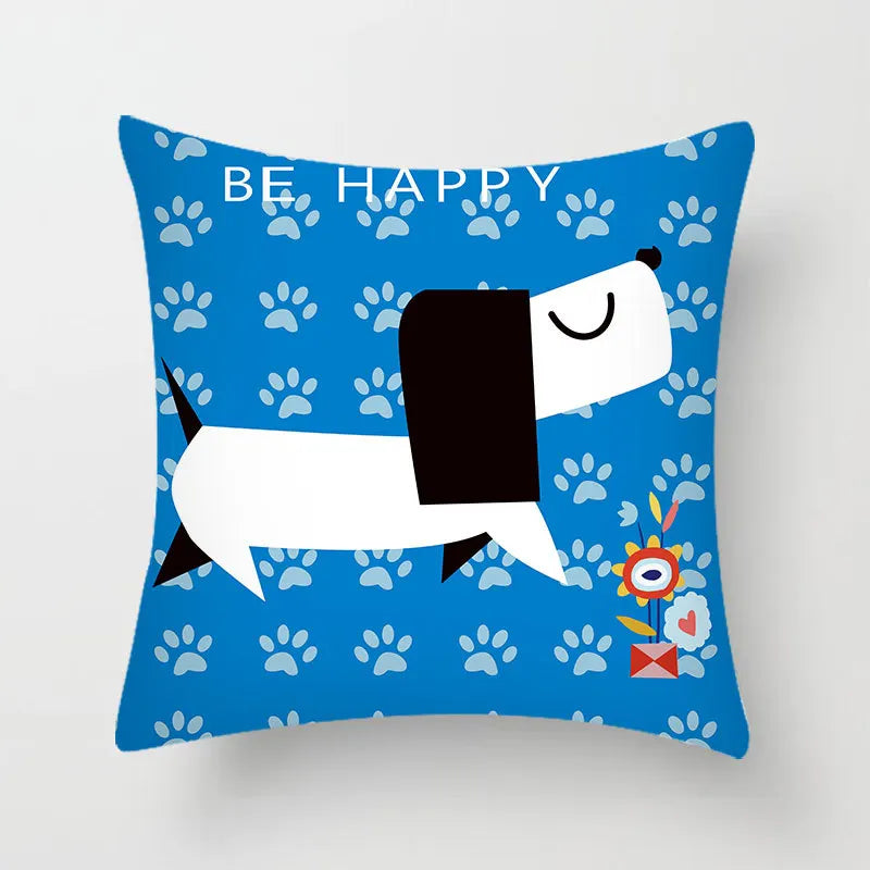 Cat Pattern Pillow Cover