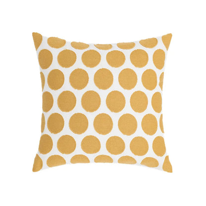 DecorBites™ Daisy Yellow Floral Geometric Pillow Cover - Soft Cozy Embroidery for Living Room