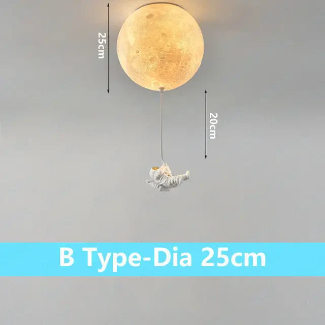 Lámpara de techo DecorBites™ Astronaut Bubble Chandelier - Lámpara de techo para dormitorio con luz de luna