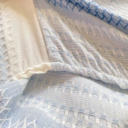 طقم ملاءات DecorBites™ القطنية المجهزة مع غطائي وسادة، مقاوم للغبار والانزلاق