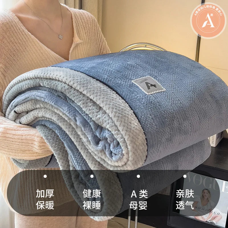 DecorBites™ Light Luxury Velvet Plush Cotton Blanket