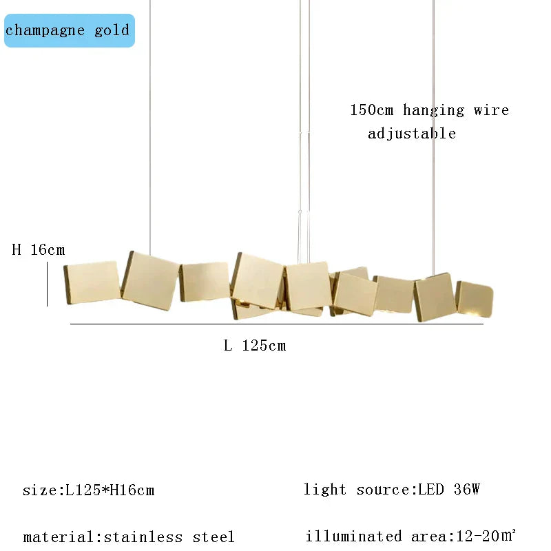 DecorBites™ Box Shape Pendant Light for Dining Table Bar Kitchen Island Decor