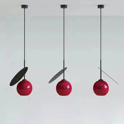 DecorBites™ Cherry Glass Pendant Lights: Nordic Red/White Lamp for Home Decor & Lighting