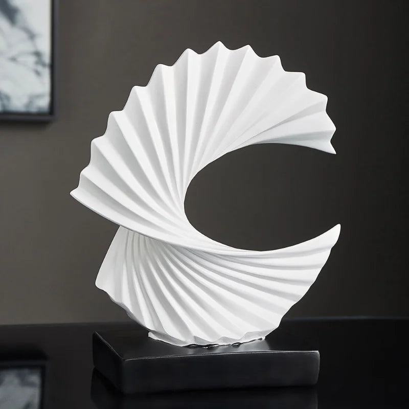 Gold Resin Abstract Sculpture Modern Artistic