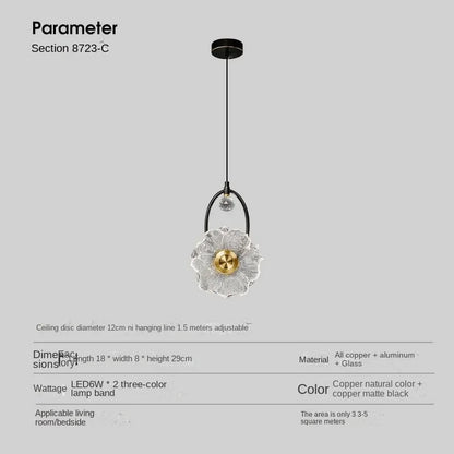 "Lámpara de pared de cristal LED DecorBites™: Decoración moderna para el hogar, ideal para dormitorio, sala de estar o pasillo"