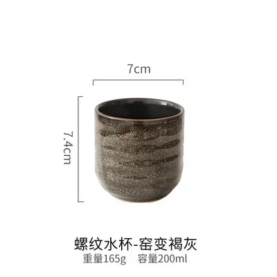 DecorBites™ Japanese Style Ceramic Tea Cup Porcelain Drinkware Mug - 1pc