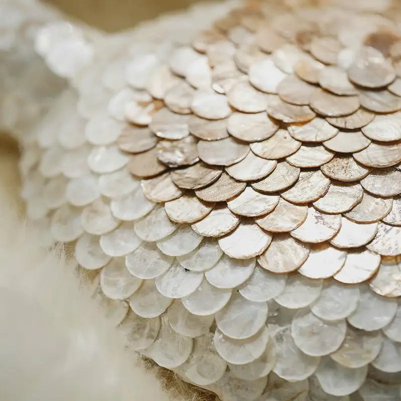 DecorBites™ Golden Shell Art Vase: Handmade Luxury Desktop Flower Arrangement & Home Decor