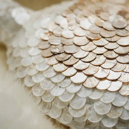 DecorBites™ Golden Shell Art Vase: Handmade Luxury Desktop Flower Arrangement & Home Decor