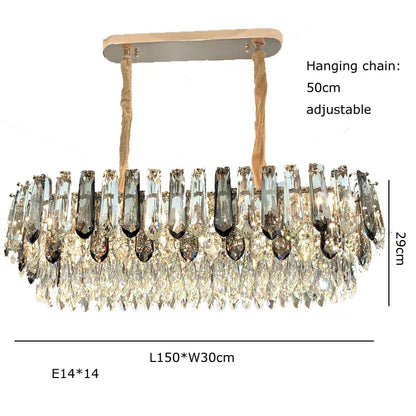 Lámpara colgante moderna de cristal DecorBites™: Luminaria de lujo para interiores, ideal para la decoración del hogar.