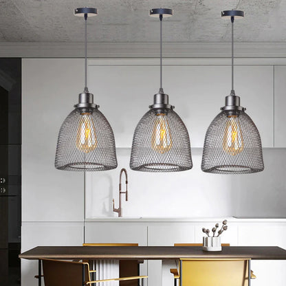 ثريا DecorBites™‎ المعدنية السوداء ذات القفص المعلق للديكور المنزلي العصري