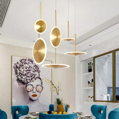 DecorBites™ Gold LED Pendant Ceiling Light for Home Decor & Kitchen Island