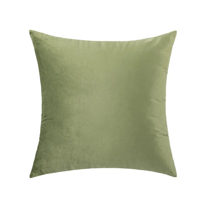Funda de almohada DecorBites™ de terciopelo verde 45x45 cm – Decoración nórdica de lujo para el hogar