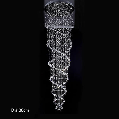 DecorBites™ Crystal LED Chandelier for Modern Luxury Staircase, Bedroom, and Hotel Lighting