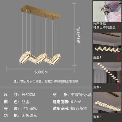 Lámpara colgante de cristal DecorBites™ para escalera, iluminación interior para sala de estar