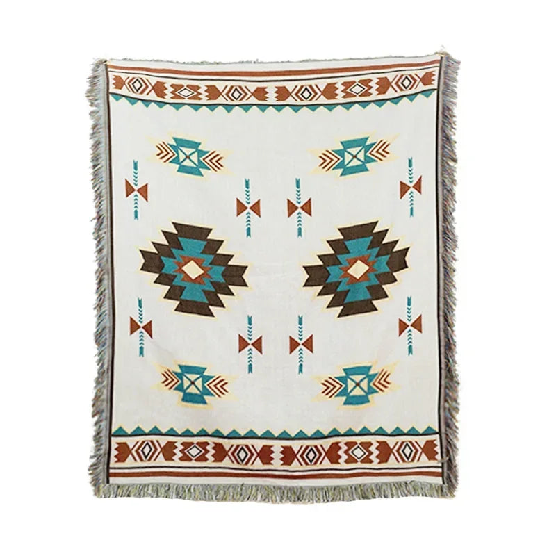 DecorBites™ Bohemian Classic Design Thread Blanket and Throw