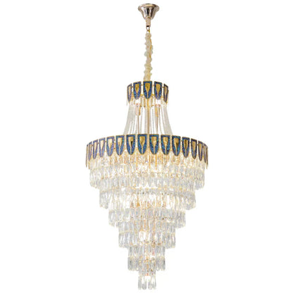 DecorBites™ Crystal Chandelier Art Living Room Lighting for Duplex Buildings and High-End Restaurants