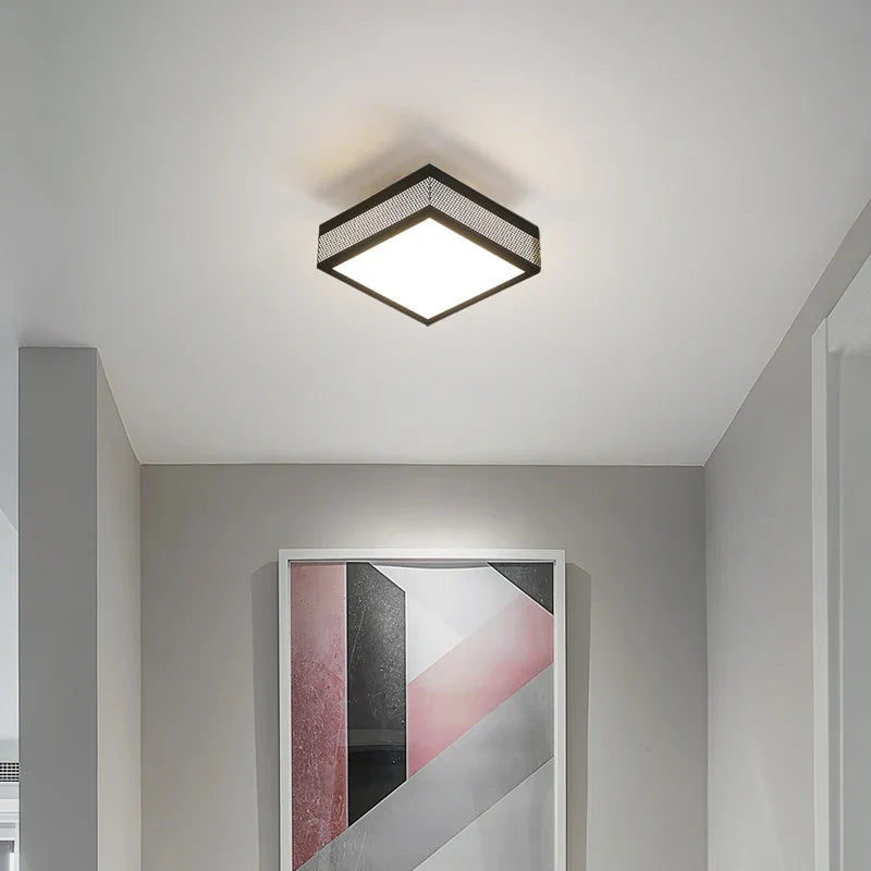 ديكوربايتس™ مصابيح سقف LED باللونين الأسود والأبيض، وحدات إضاءة حديثة وبسيطة لغرفة النوم والدراسة