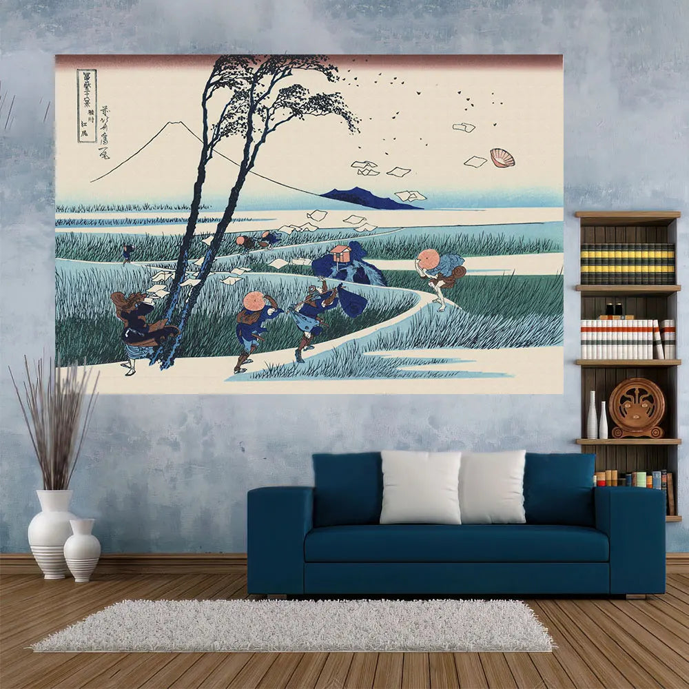 Fugaku Scenery Tapestry for Vintage Wall Art Aesthetic Home Decor by Decobites.