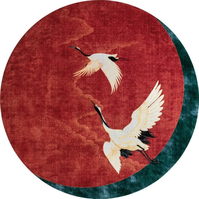 DecorBites™ Japanese Cranes Soft Plush Carpet - Luxury Home Decor