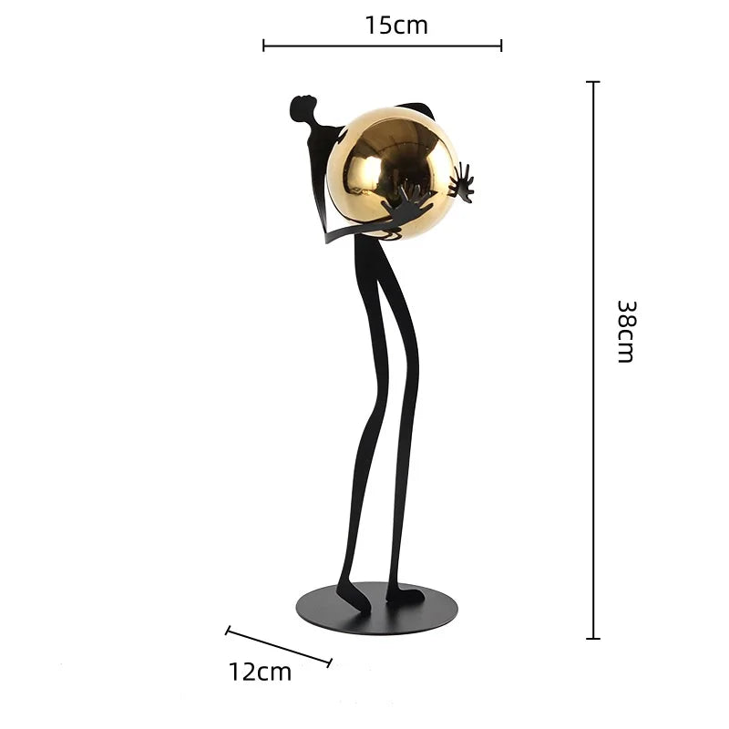 Escultura de Figura de Oro Decorbites™ Ornamento Metálico Decoración para el Hogar Figurilla