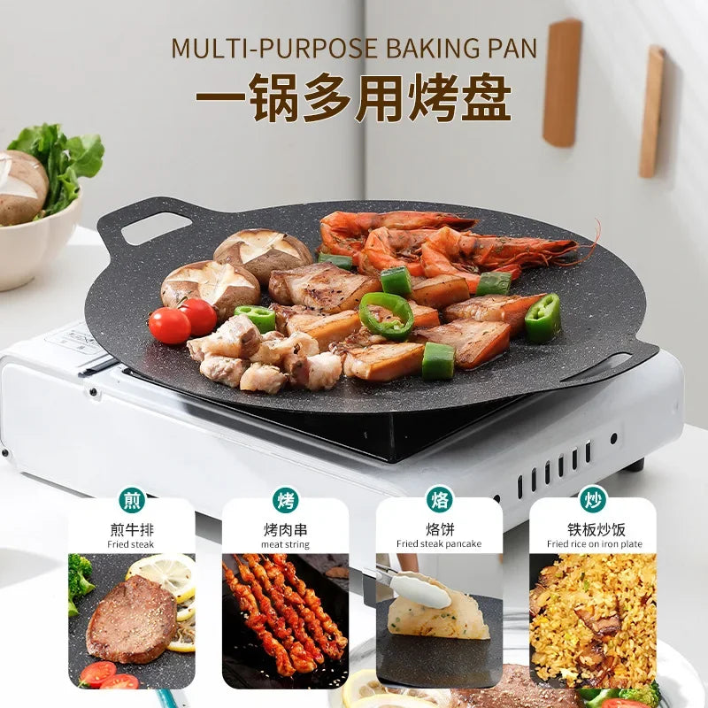 DecorBites™ Korean Style Octagon BBQ Plate Non-stick Grill Pot Frying Pan Kitchen Accessories