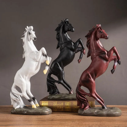 DecorBites™ Horse Statue: Morden Art Resin Figurine for Home/Office Decor, 36cm Sculpture Shelf Ornament