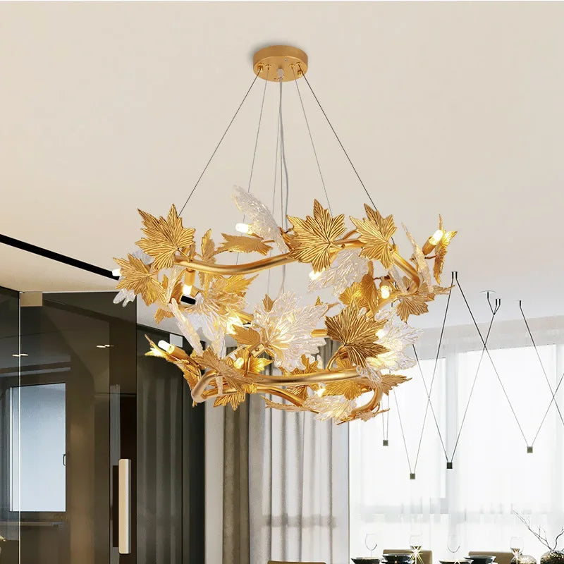 DecorBites™ Crystal Chandelier Rustic Pendant Lighting Modern French Country Decor