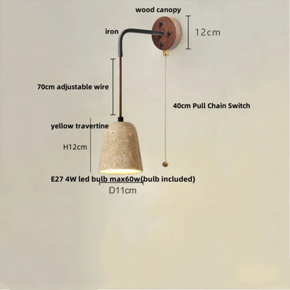 DecorBites™ LED Travertine Stone Wall Lamp - Modern Nordic Stair Light