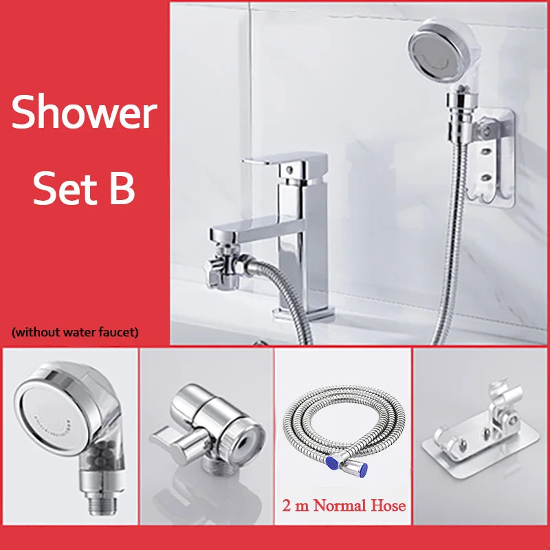 DecorBites™ Hair Salon Shampoo Adapter Shower Head | High Pressure Water Saving Anion Filter
