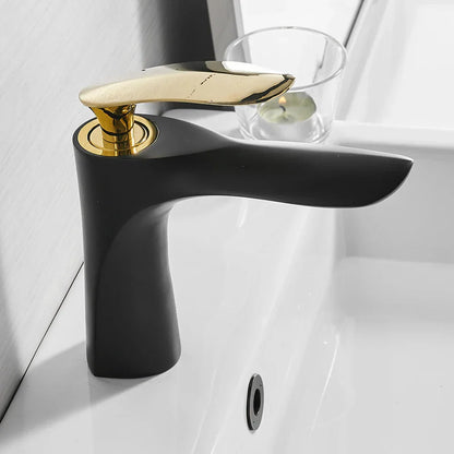 DecorBites™ Gold Waterfall Bathroom Faucet - Single Handle Basin Mixer Tap, Elegant Design