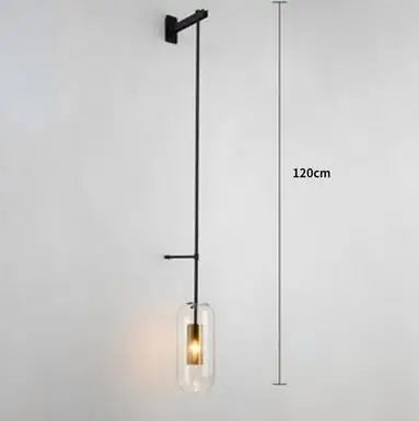 Lámpara de pared de vidrio dorado Decorbites™: Aplique industrial E14 post-moderno para la decoración del hogar