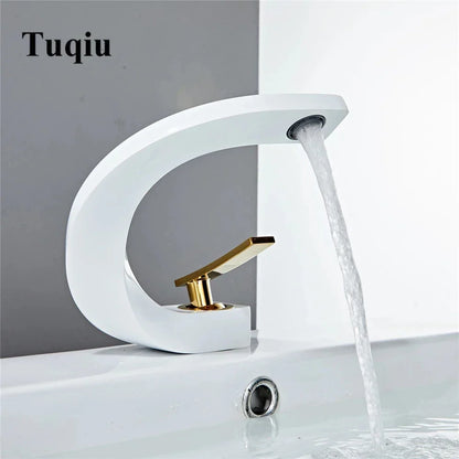 DecorBites™ Basin Faucet Brushed Gold Mixer Tap Hot Cold Sink Faucet Chrome Black New
