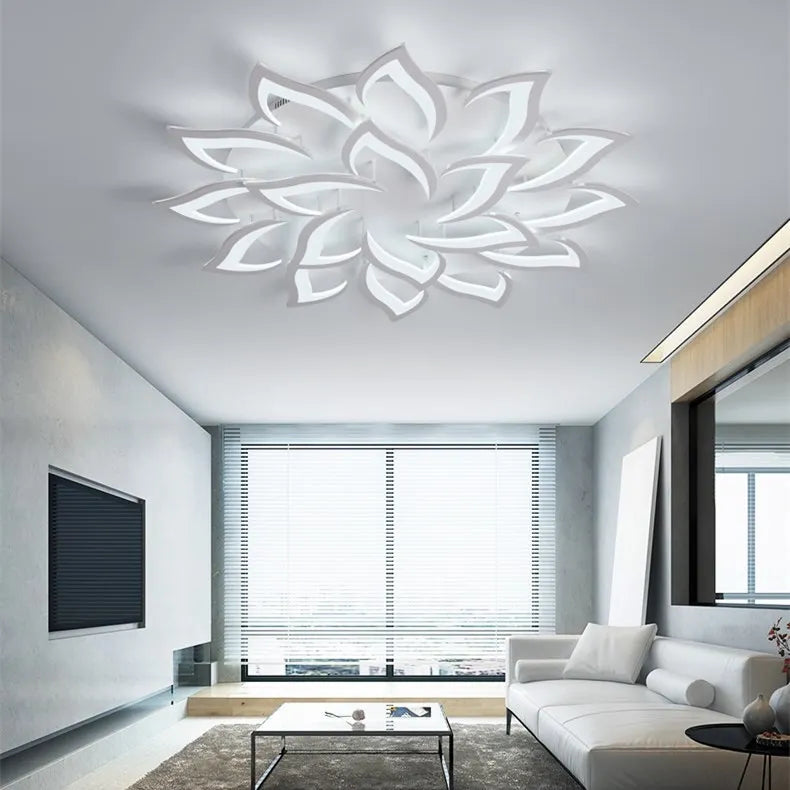 Lámpara de techo DecorBites™ Lotus: Moderna luminaria LED para el hogar, sala de estar y dormitorio.