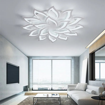 Lámpara de techo DecorBites™ Lotus: Moderna luminaria LED para el hogar, sala de estar y dormitorio.
