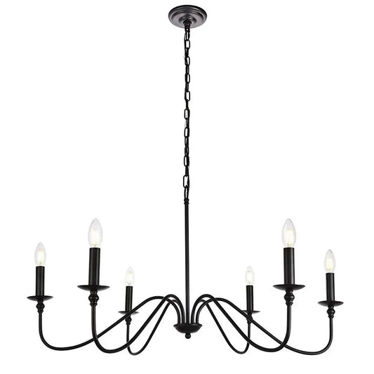 DecorBites™ American Iron Chandelier Light for Living Room Kitchen Bedroom Study Candle Lighting
