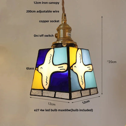 Decorbites™ Bunte LED-Glas-Hängeleuchte, Moderne Nordische Würfel-Hanglampe