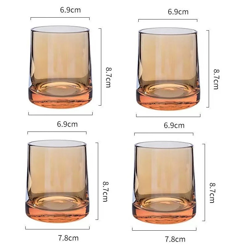 إبريق ماء زجاجي رمادي كهرماني من ديكوربايتس™ بمقبض، وإبريق شاي مقاوم للحرارة وإبريق عصير