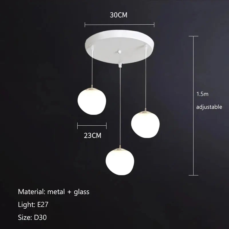 DecorBites™ Gregg Glass Pendant Light: Stylish LED Hanging Lamp for Dining Kitchen LOFT.