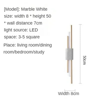 DecorBites™ Gold LED Wall Sconce | Modern Nordic Bedroom Living Room Indoor Lighting