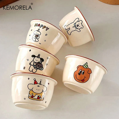 DecorBites™ Carton Ceramic Soup Bowls - Set of 1 | Microwave & Dishwasher Safe