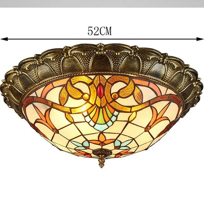 DecorBites™ Bohemian Glass Ceiling Light: European Baroque Style for Home Decor & LED Lighting.