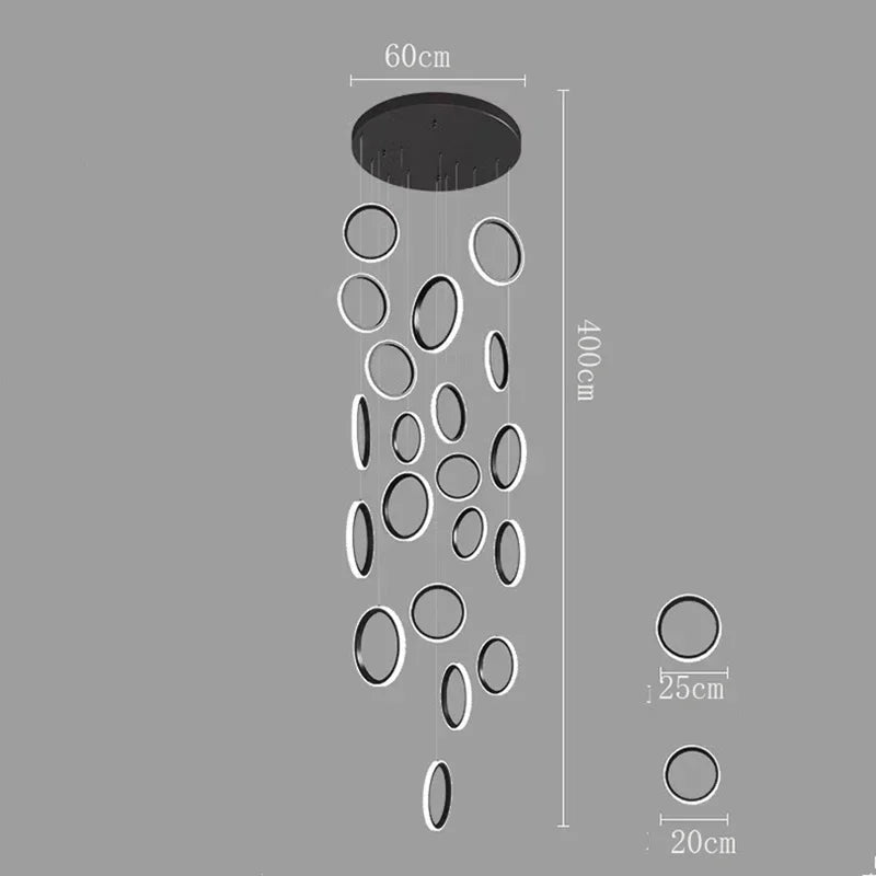 DecorBites™ LED Pendant Lights: Modern Simplicity for Living Room, Dining Area, Staircase Chandelier