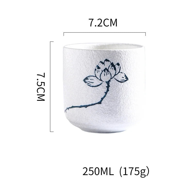 DecorBites™ Coarse Ceramic Tea Cup Set - 250ml Originality Coffee Mug