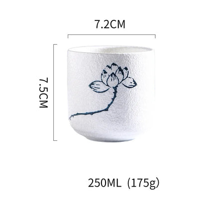 DecorBites™ Coarse Ceramic Tea Cup Set - 250ml Originality Coffee Mug