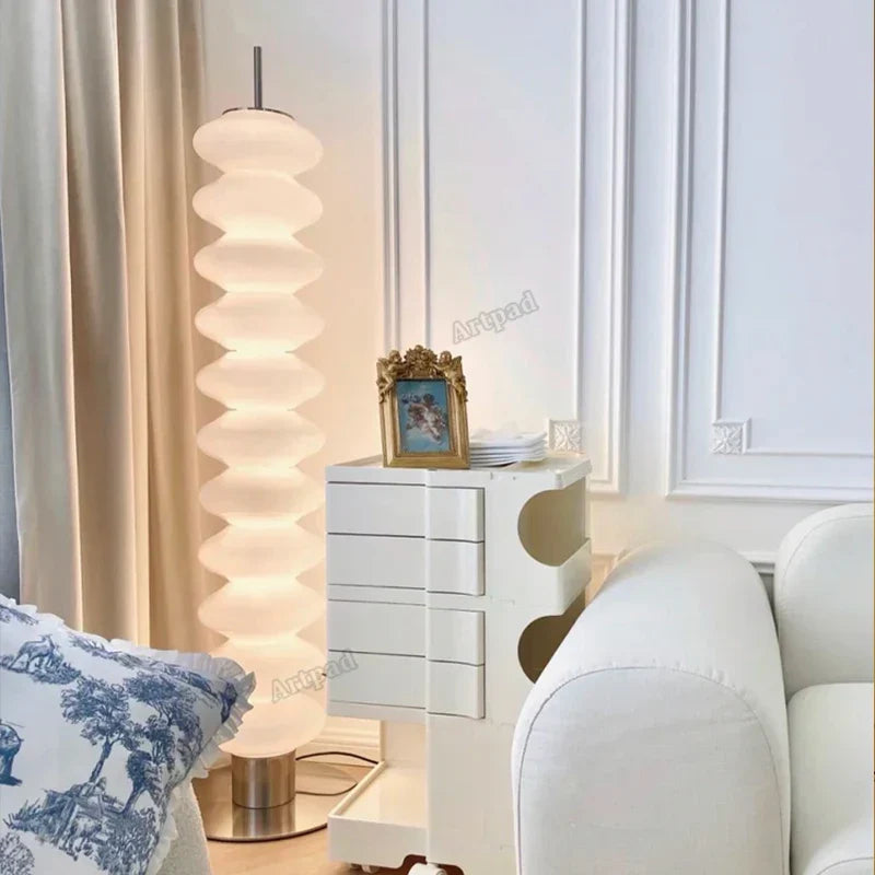 Lámpara de Suelo de Calabaza de Cristal Decorbites™: Diseño Nórdico LED Luz Nocturna para Dormitorio y Sala de Estar