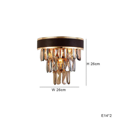 DecorBites™ Crystal Leather Chandelier | Modern LED Lustres for Living Room & Dining Room