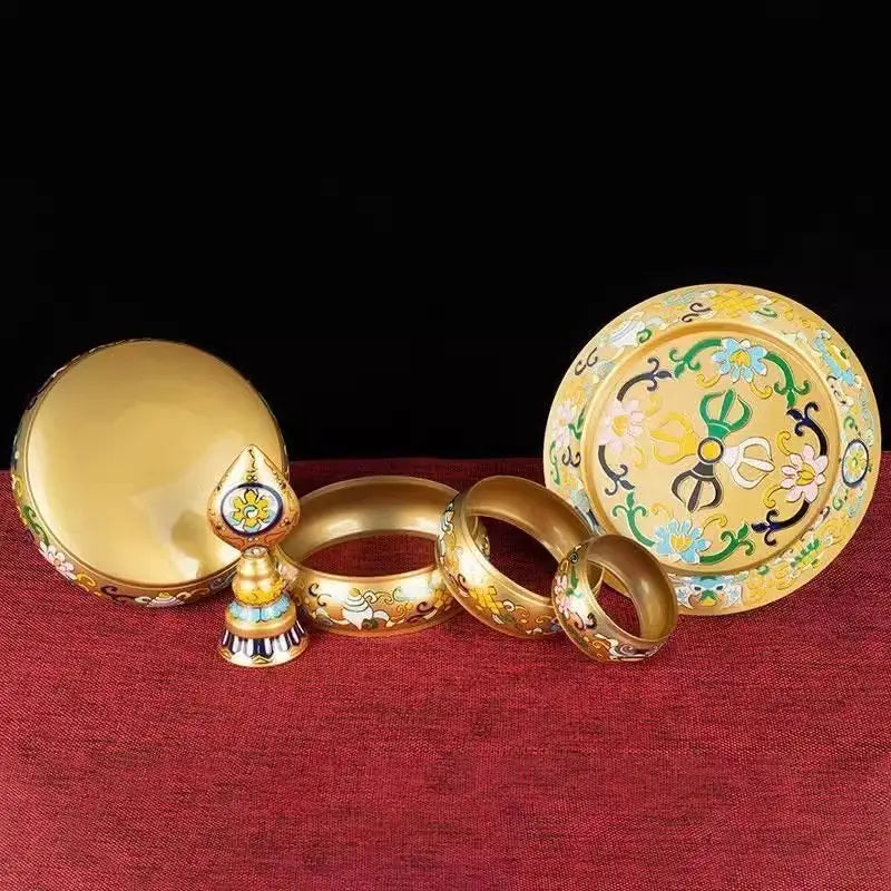 DecorBites™ Cloisonné Manda Pan Eight Auspicious Tea Pan